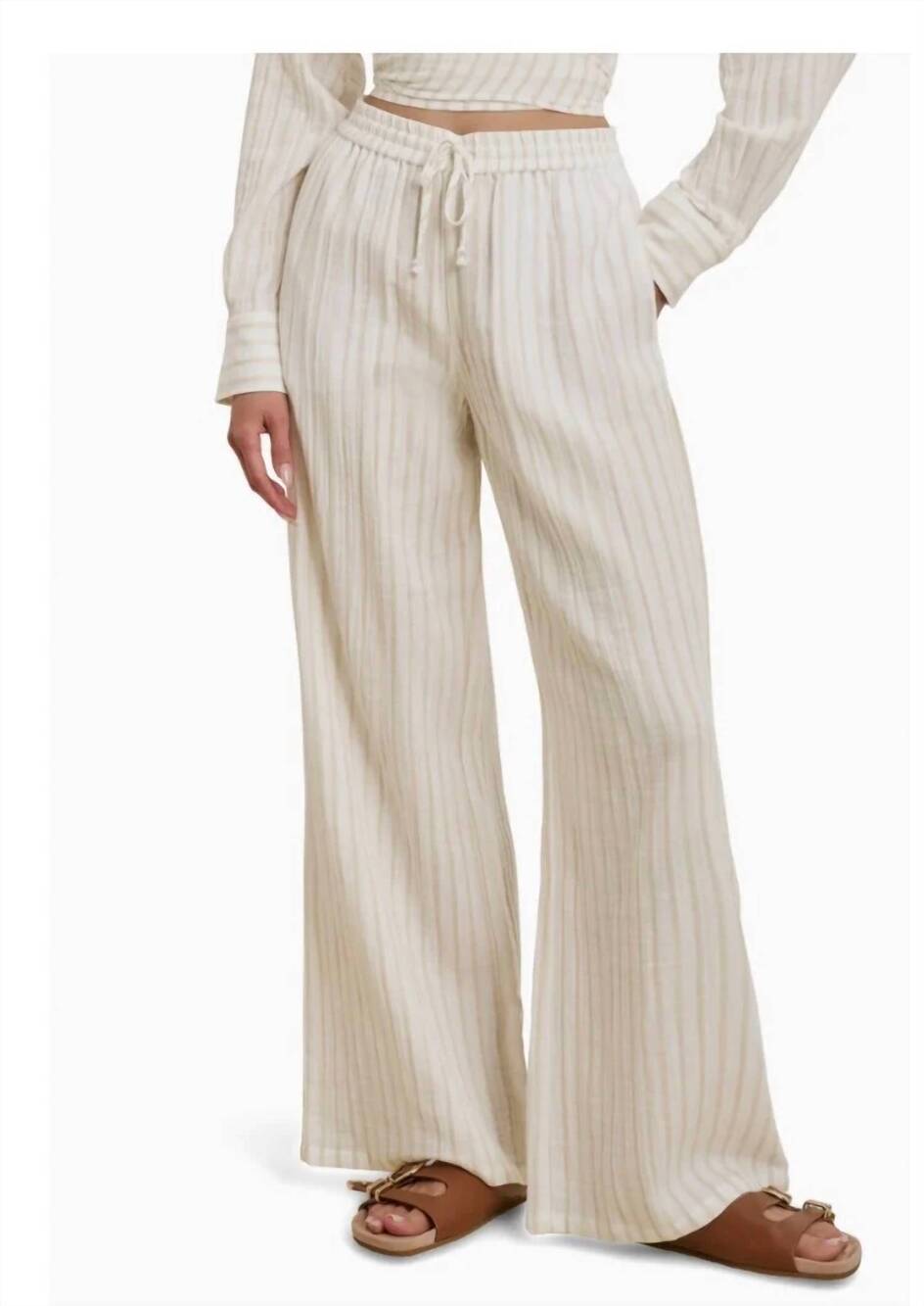 NEW FAVORITE DAUGHTER women's slip it on pant in soft taupe